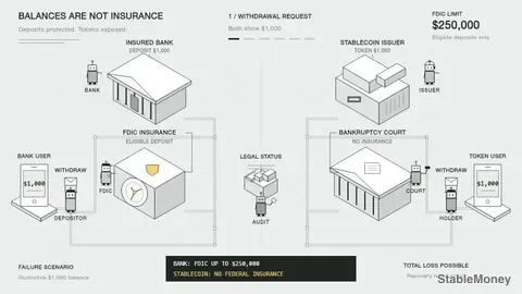Your Stablecoins Look Like Bank Deposits, But They Aren't Insured