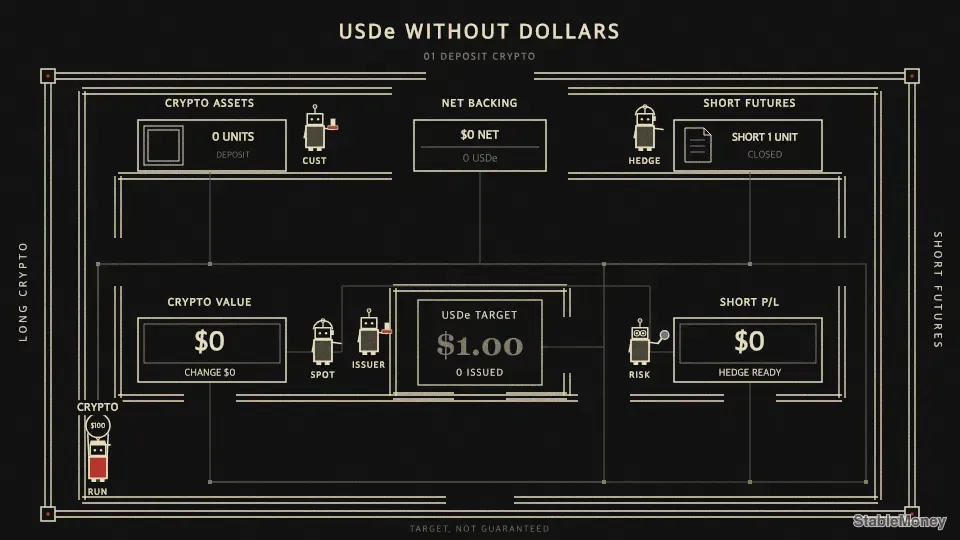 How Ethena USDe Stays at $1 Without Holding Dollars