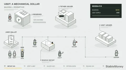 It Is Not Magic: How USDT Stays at One Dollar