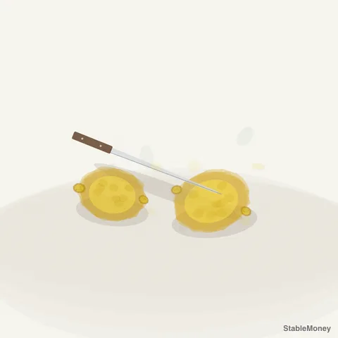two lemons and a knife