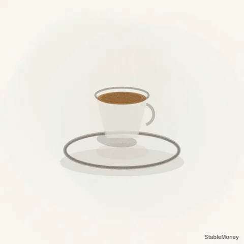a cup of tea on a saucer