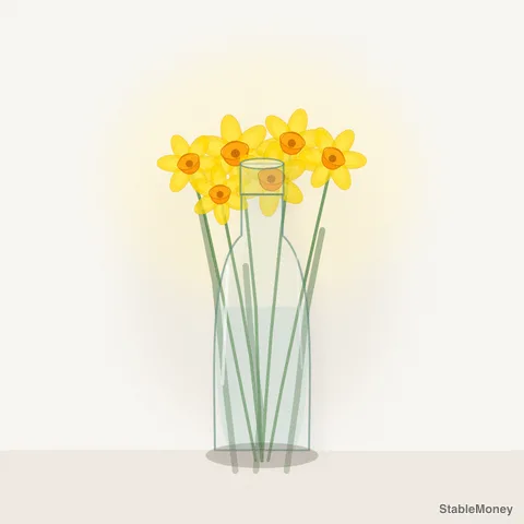 yellow daffodils in a bottle