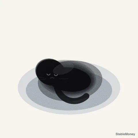 a black cat asleep