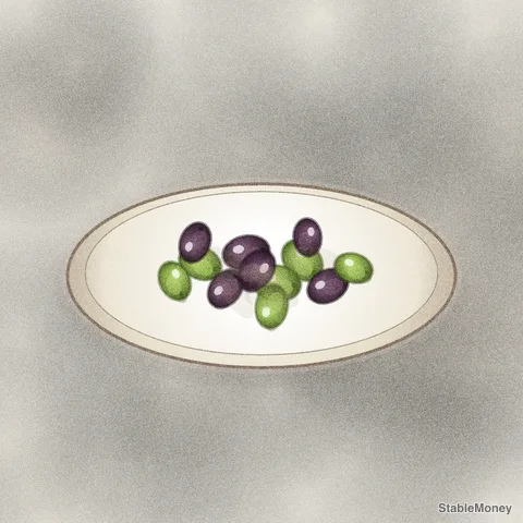 olives in a shallow dish