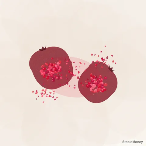 pomegranates split open