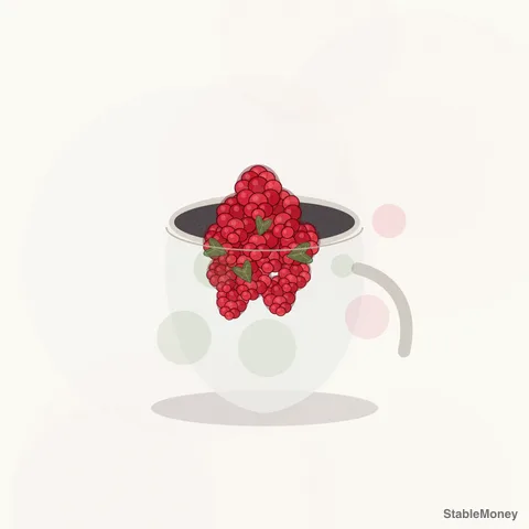 raspberries in a cup