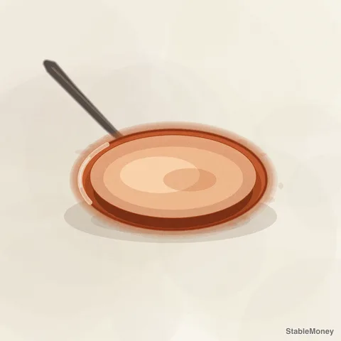 a copper pan