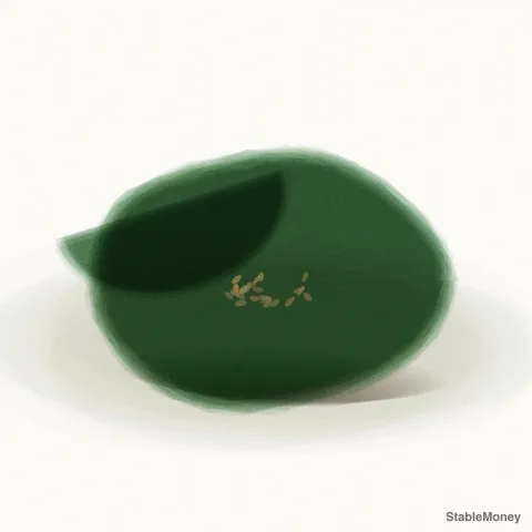a green melon cut open