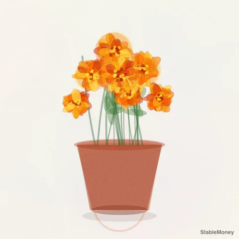 marigolds in a pot