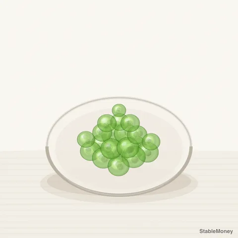 a bowl of green peas