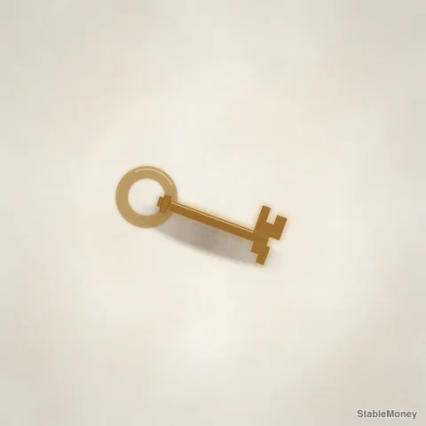 a brass key