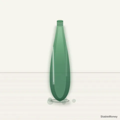 a green glass bottle