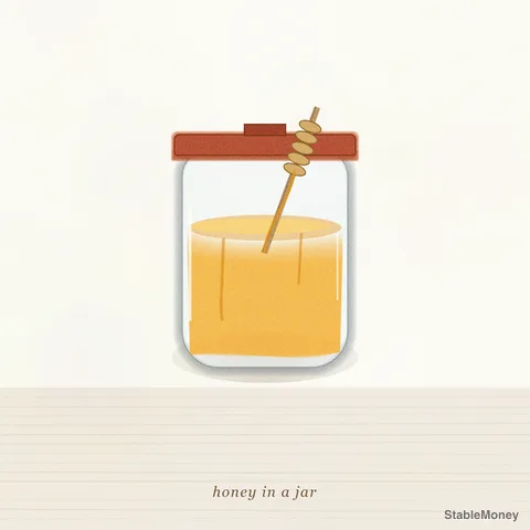 honey in a jar